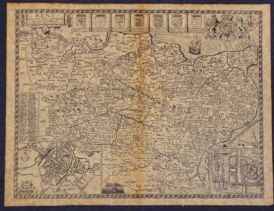 Andrews, Jonathan.A., Drury, Andrew and Herbert, William - A Topographical Map of the County of Kent, 1769,